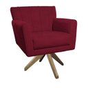 Ver imagem 4 de Poltrona Base Giratória de Madeira Lauren Maranata Estofados