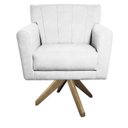 Ver imagem 2 de Poltrona Base Giratória de Madeira Lauren Maranata Estofados