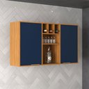 Ver imagem 1 de Armário Aéreo Cozinha 120 Cm Domus 2 Portas Nogal/royal - Hecol Móveis