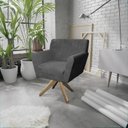 Ver imagem 1 de Poltrona Base Giratória de Madeira Lauren Maranata Estofados