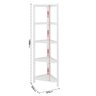 Estante de Canto Zoe em Madeira Maciça Cor Branco 5 Níveis - 2