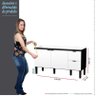 Gabinete Para Pia de Cozinha 150cm Madeira Colibri Cozimax Preto/Branco - 3