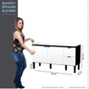 Ver imagem 3 de Gabinete Para Pia de Cozinha 150cm Madeira Colibri Cozimax Preto/Branco