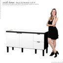 Ver imagem 2 de Gabinete Para Pia de Cozinha 150cm Madeira Colibri Cozimax Preto/Branco