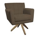 Ver imagem 4 de Poltrona Base Giratória de Madeira Lauren Maranata Estofados