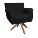 Ver imagem 4 de Poltrona Base Giratória de Madeira Lauren Maranata Estofados