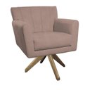 Ver imagem 4 de Poltrona Base Giratória de Madeira Lauren Maranata Estofados