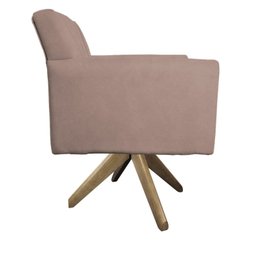 Poltrona Base Giratória de Madeira Lauren Maranata Estofados - 5