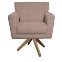 Ver imagem 2 de Poltrona Base Giratória de Madeira Lauren Maranata Estofados