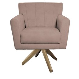 Poltrona Base Giratória de Madeira Lauren Maranata Estofados - 2