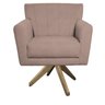 Poltrona Base Giratória de Madeira Lauren Maranata Estofados - 2