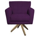 Ver imagem 2 de Poltrona Base Giratória de Madeira Lauren Maranata Estofados