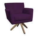 Ver imagem 4 de Poltrona Base Giratória de Madeira Lauren Maranata Estofados