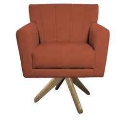 Poltrona Base Giratória de Madeira Lauren Maranata Estofados - 2