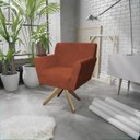 Ver imagem 1 de Poltrona Base Giratória de Madeira Lauren Maranata Estofados