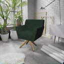 Ver imagem 1 de Poltrona Base Giratória de Madeira Lauren Maranata Estofados