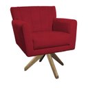 Ver imagem 4 de Poltrona Base Giratória de Madeira Lauren Maranata Estofados