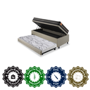 Ver imagem 6 de Bicama Box Baú Solteiro Linho 88x188 com Colchão Bogotá Molas Ultralastic Inducol