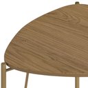 Ver imagem 6 de Mesa Lateral para Sala de Estar Alta Pés Industrial Dourado Alef I03 Louro - Lyam Decor