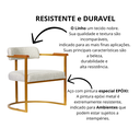 Ver imagem 7 de Kit 02 Poltronas Ohio Braço Madeira Linho Bege Estrutura Dourado