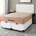 Ver imagem 1 de Cama + Bau Blindado e Colchão Ortobom Molas Ensacadas Casal - Airtech + Cabeceira