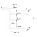 Ver imagem 4 de Tábua De Passar Com Balcão 2 Portas 1 Gaveta Larissa Preto