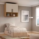 Ver imagem 1 de Módulo Aéreo para Cama de Solteiro Mdf Altezza Trend Belmax:freijó/off White