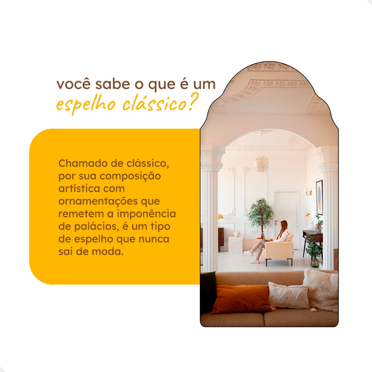 Espelho do Pinterest Moderno Grande 70x170cm - Mod. Marrocos Preto - 8