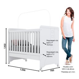 Berço Mini Cama Henn Pão de Mel Branco I11-10 - 10