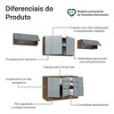 Ver imagem 2 de Armário de Cozinha Completa 280 Cm Rustic/cinza Lux Madesa 01 Rustic/cinza