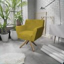 Ver imagem 1 de Poltrona Base Giratória de Madeira Lauren Maranata Estofados