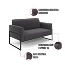 Ver imagem 3 de Namoradeira e 2 Poltronas Industrial Alta Preto Marisa Bouclê D03 - D’Rossi