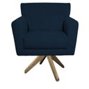 Ver imagem 2 de Poltrona Base Giratória de Madeira Lauren Maranata Estofados