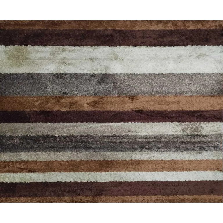 Tapete Forração Forro Apolo Pelo Macio Ambiente 2,00x3,00 Capucino Listrado