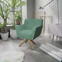 Ver imagem 1 de Poltrona Base Giratória de Madeira Lauren Maranata Estofados