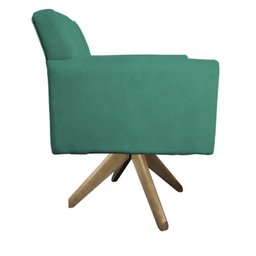 Poltrona Base Giratória de Madeira Lauren Maranata Estofados - 5 Poltrona Base Giratória de Madeira Lauren Maranata Estofados - 5