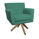 Ver imagem 4 de Poltrona Base Giratória de Madeira Lauren Maranata Estofados