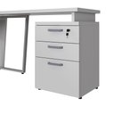 Ver imagem 6 de Mesa Escritório 1,50m Gaveteiro 3 Gavetas e Chave F5 Office Cor:cinza