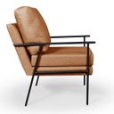 Ver imagem 3 de Conjunto 2 Poltronas Decorativa Linho Iron Pés Base Preta:terracota