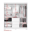 Ver imagem 7 de Guarda Roupa Casal com Espelho 4 Portas 3 Gavetas 1 Nicho Capelinha Marrom/Freijó Trend/Off White