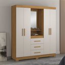 Ver imagem 2 de Guarda Roupa Casal com Espelho 4 Portas 3 Gavetas 1 Nicho Capelinha