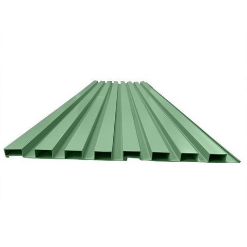 Painel Ripado em Placa 100x0,15cm (3,15m²) PVC + 6 Cantoneiras Verde Bariri
