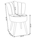 Ver imagem 6 de Kit 4 Cadeiras de Jantar Pétala com Pés em Aço Dourado Veludo Bege Bz Home Decor