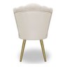 Kit 4 Cadeiras de Jantar Pétala com Pés em Aço Dourado Veludo Bege Bz Home Decor - 5