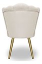 Ver imagem 5 de Kit 4 Cadeiras de Jantar Pétala com Pés em Aço Dourado Veludo Bege Bz Home Decor