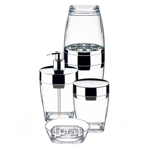 Conjunto Banheiro Kit Lavabo 4 Peças Incolor Future 2705NT