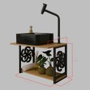 Ver imagem 7 de Conjunto Gabinete Banheiro Completo 50cm Armário com Cuba Torneira Válvula Engate Sifão Industrial