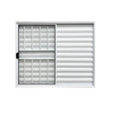 Ver imagem 1 de Veneziana 3 Folhas Aluminio Branco com Grade 1,00x1,00 Linha 18 Modular