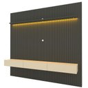 Ver imagem 3 de Rack com Painel para TV até 90 Polegadas 100% MDF com LED, 3 Gavetas e Ripado 228,8x250x35,5cm