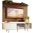 Ver imagem 2 de Rack Madesa Dubai e Painel para TV até 65 Polegadas com Pés Branco/Rustic 096E Cor:Branco/Rustic/Bra